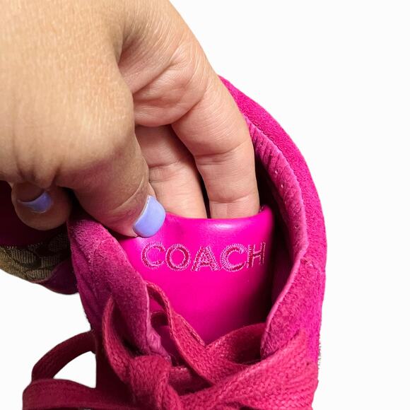 Coach Alara Wedge Sneakers in Pink Women’s Size 7.5M - Picture 7 of 10
